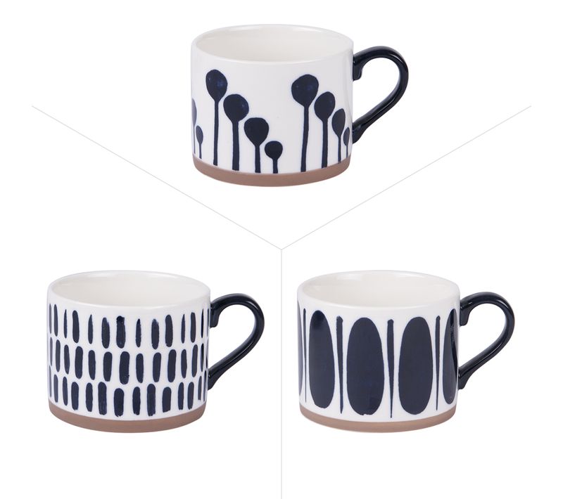 Tasse Mikonos 41 Cl (lot De 3) En Faience