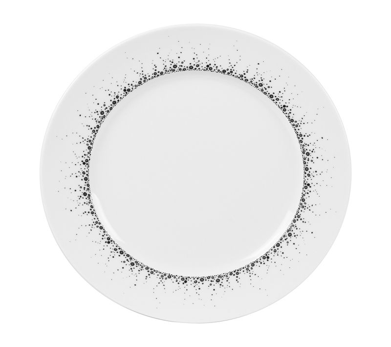 Assiette Plate Boréalis Gris 27 Cm (lot De 6) En Porcelaine