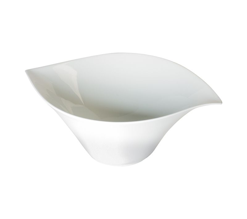 Saladier Forme Feuille 36 Cm En Porcelaine