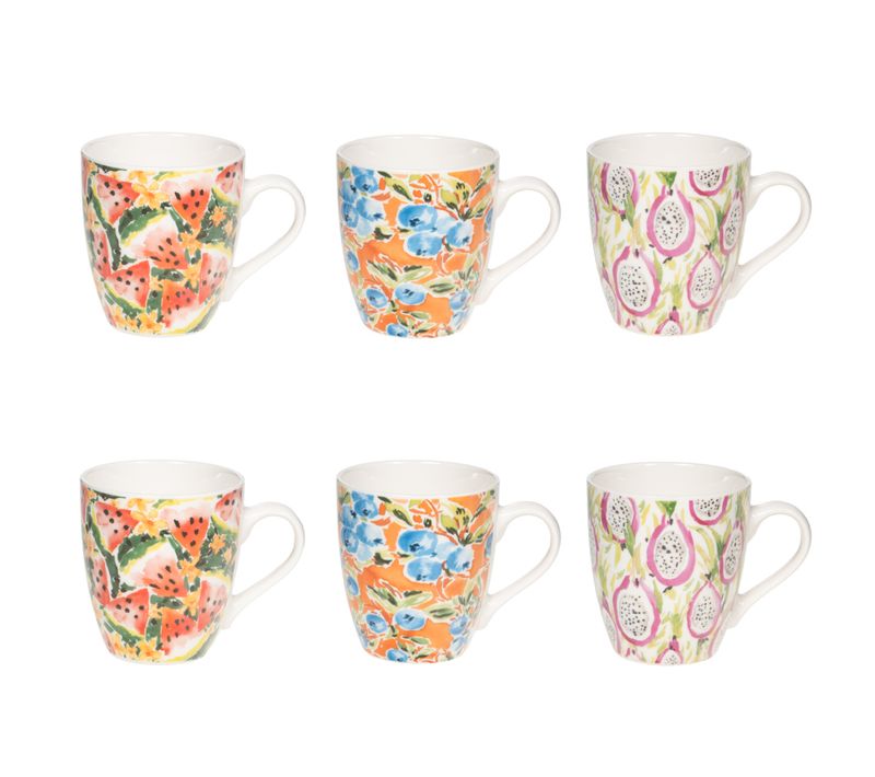 Coffret De 6 Tasses Salvador 23 Cl En Porcelaine