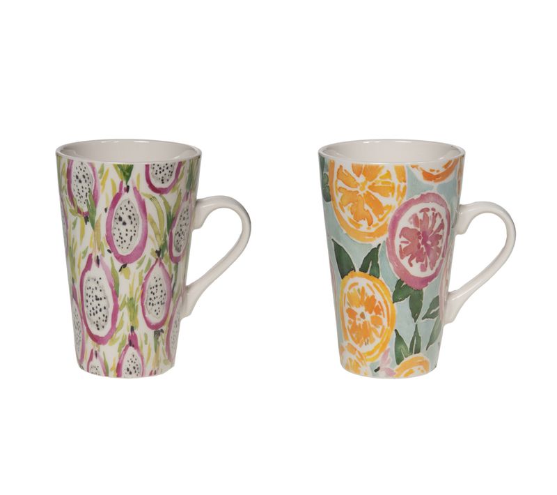 Coffret De 2 Mugs Salvador 46 Cl En Porcelaine