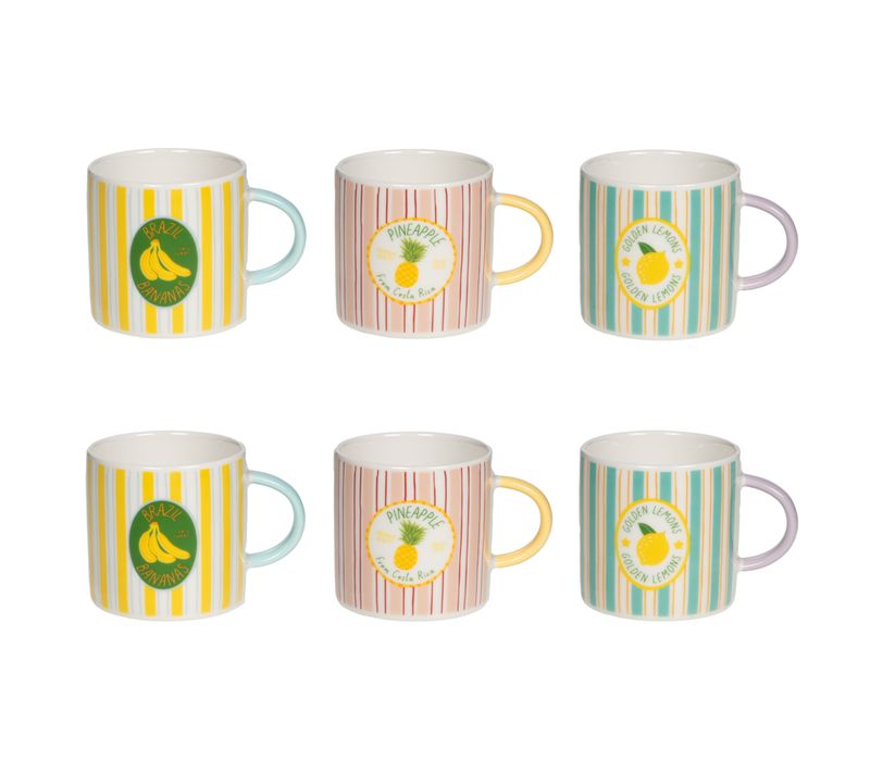 Coffret De 6 Tasses Baya 16 Cl En Porcelaine