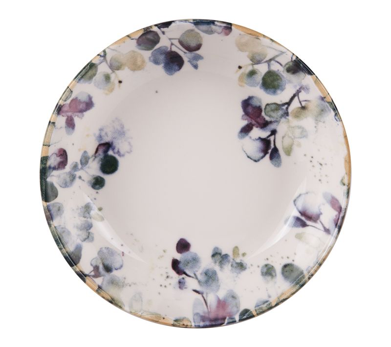 Assiette à Pâtes Garden 22x6 Cm (lot De 6) En Faience
