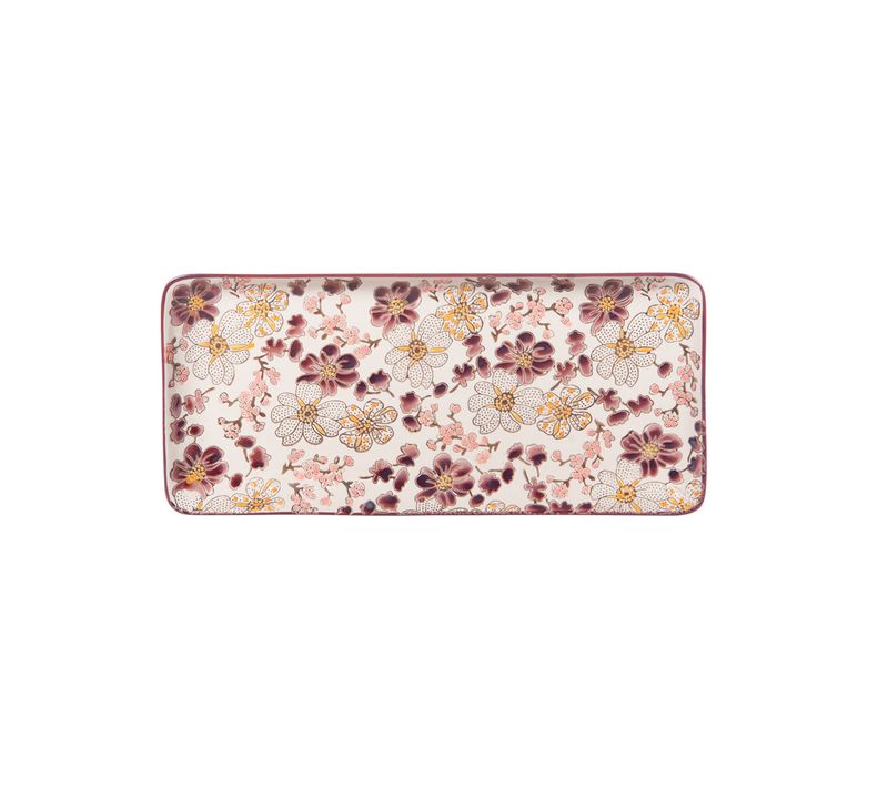 Plat à Cake Kiyo 36x16 Cm En Grès