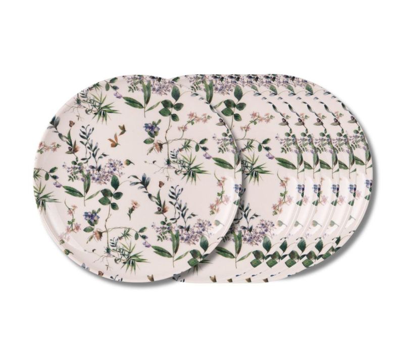Assiette Plate Champêtre 27 Cm (lot De 6) En Faience
