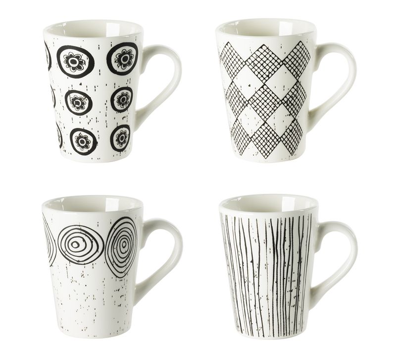 Coffret De 4 Tasses Palawan 14 Cl En Porcelaine