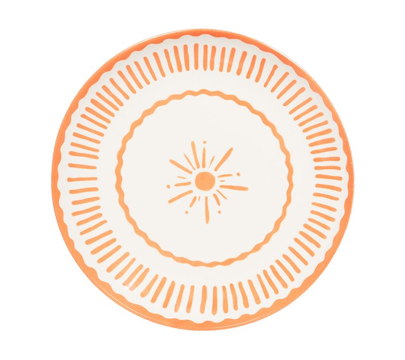 Assiette De Présentation Orange Tamara 33 Cm En Faience