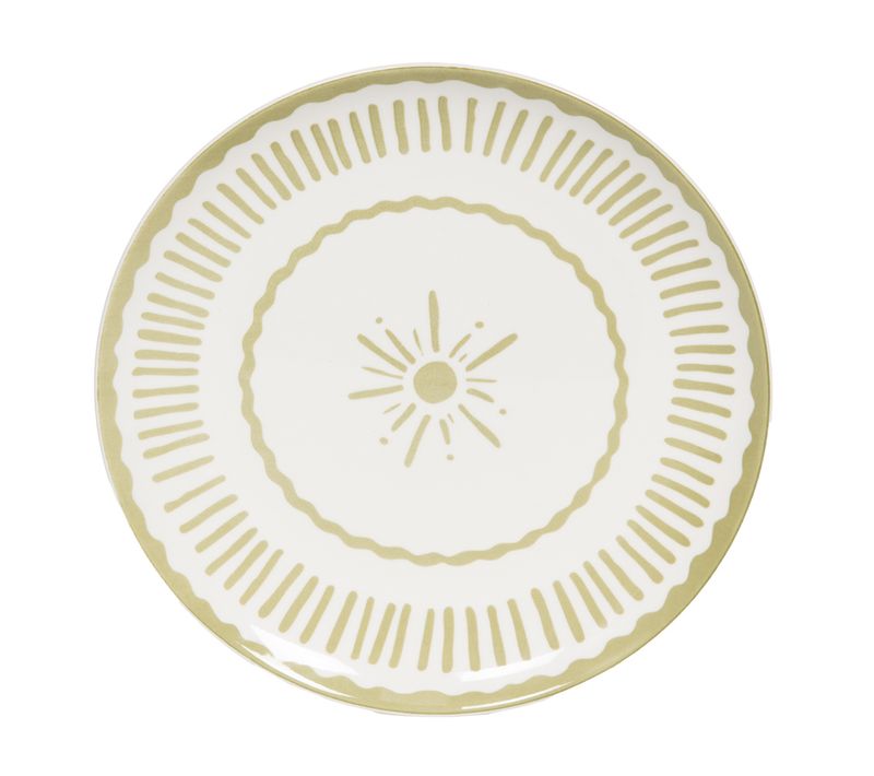 Assiette De Présentation Verte Tamara 33 Cm En Faience