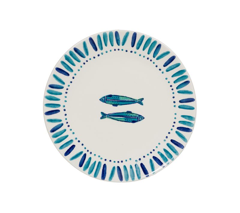 Assiette Plate Kyanos 27 Cm (lot De 6) En Faience