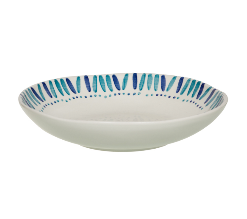 Grand Saladier Kyanos 30x6 Cm En Faience