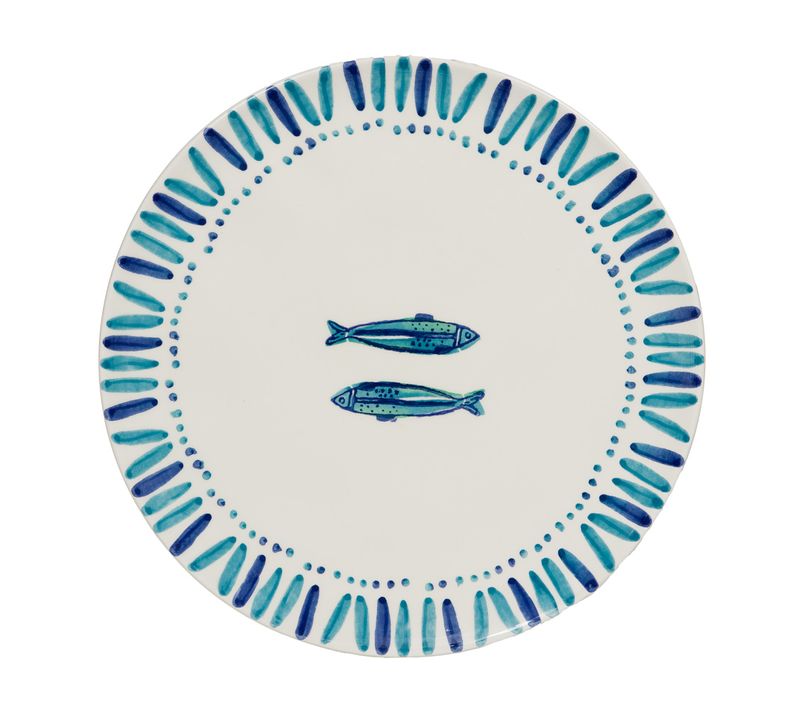 Grand Plat Rond Kyanos 31 Cm En Faience