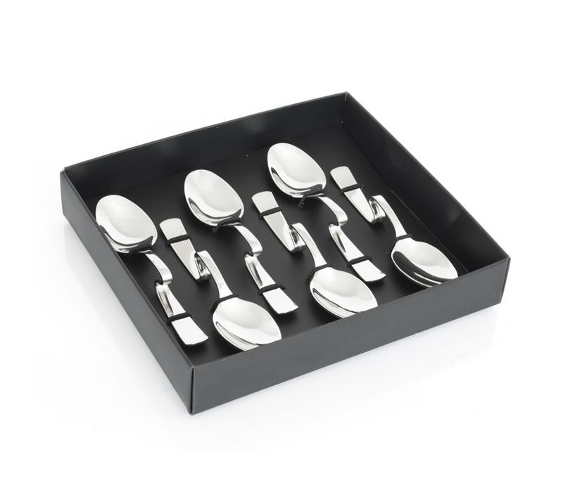 Coffret De 6 Cuillères Coudées Carmil Pour Café Ou Cocktail En Acier Inoxydable (inox)
