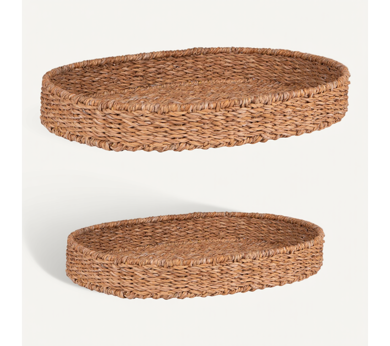Set De 2 Plateaux Jonc De Mer En Fibres