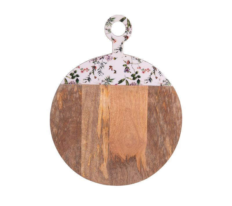 Planche à Découper Champêtre En Manguier 30 Cm En Bois De Manguier