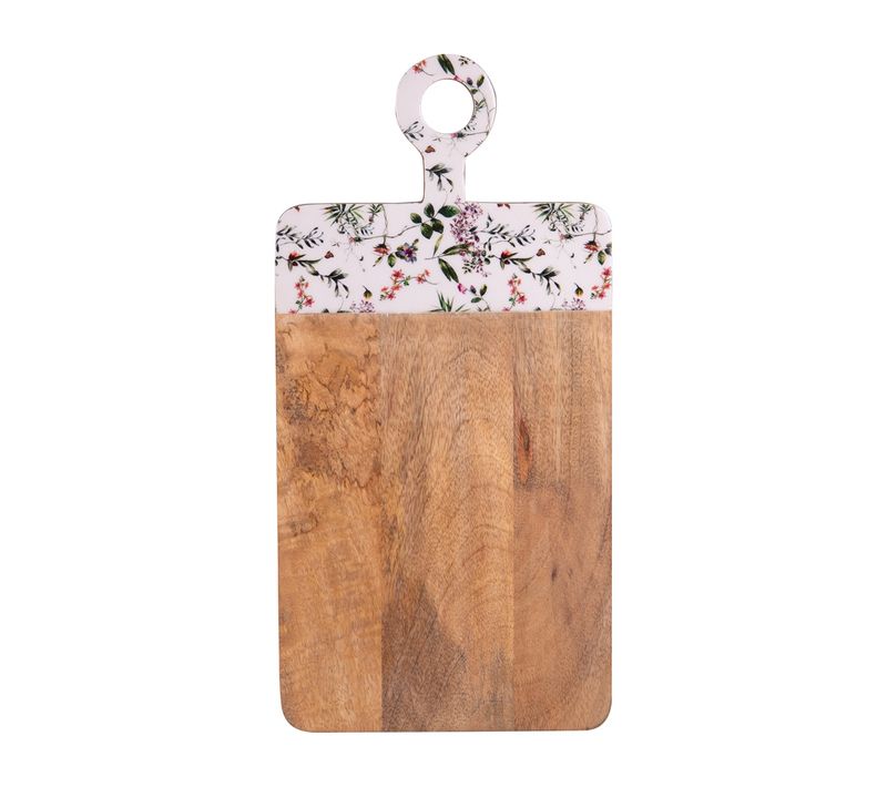 Planche à Découper Champêtre En Manguier 42x21 Cm En Bois De Manguier