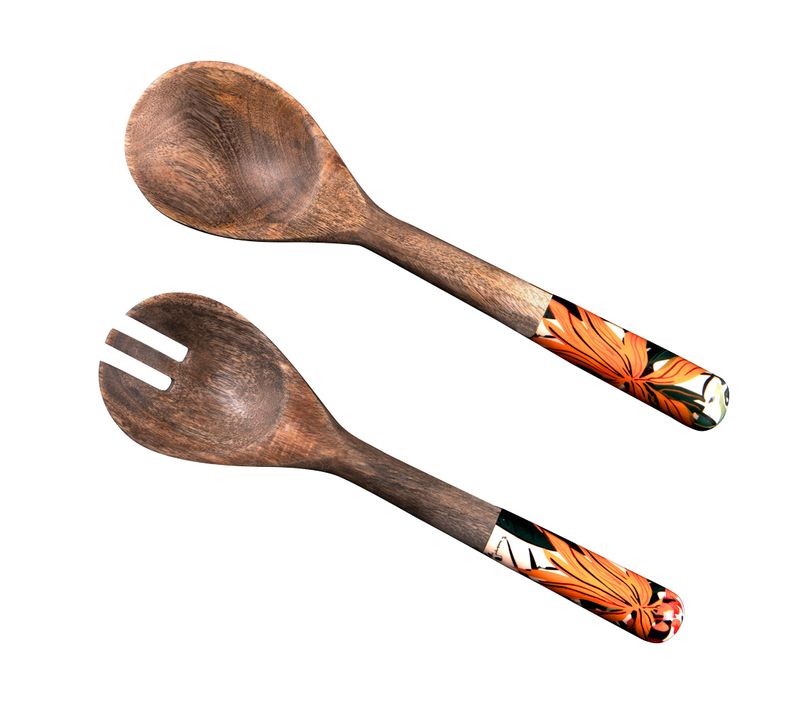 Couvert à Salade Taiana En Manguier 28 Cm En Bois De Manguier