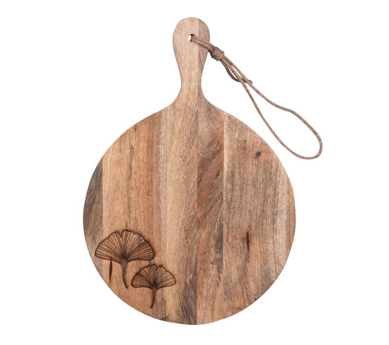 Planche à Découper Ronde Ginkgo 43x30 Cm En Bois
