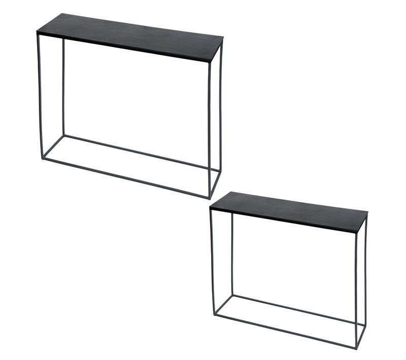Set De 2 Consoles Noir En Métal