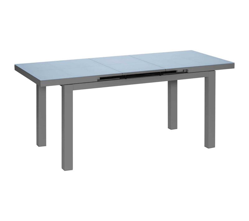 Table De Jardin Extensible En Aluminium Anthracite Ibiza 6 à 8 Personnes