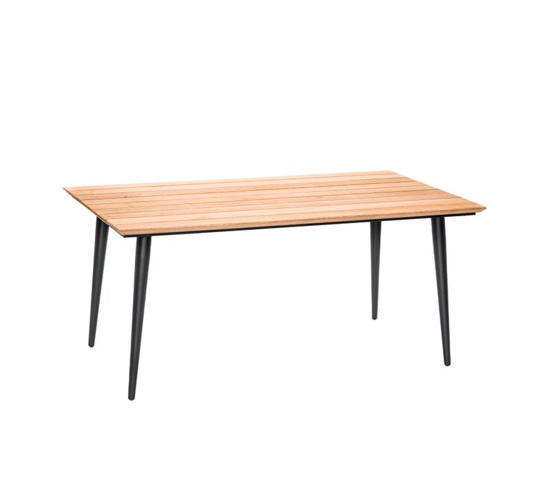 Table De Jardin Esprit Indus - 160x90x73 Cm - Noir