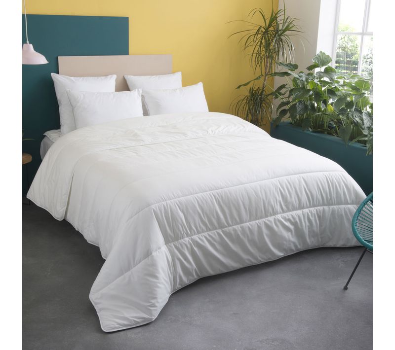 Couette Tempérée Extra Gonflante - Coton Bio - Colette 240 X 260 Cm Blanc
