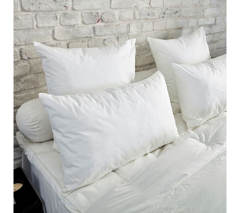 Oreiller Mémoire De Forme Flocons De Mousse Douceur-soutien 50 X 70 Cm Blanc