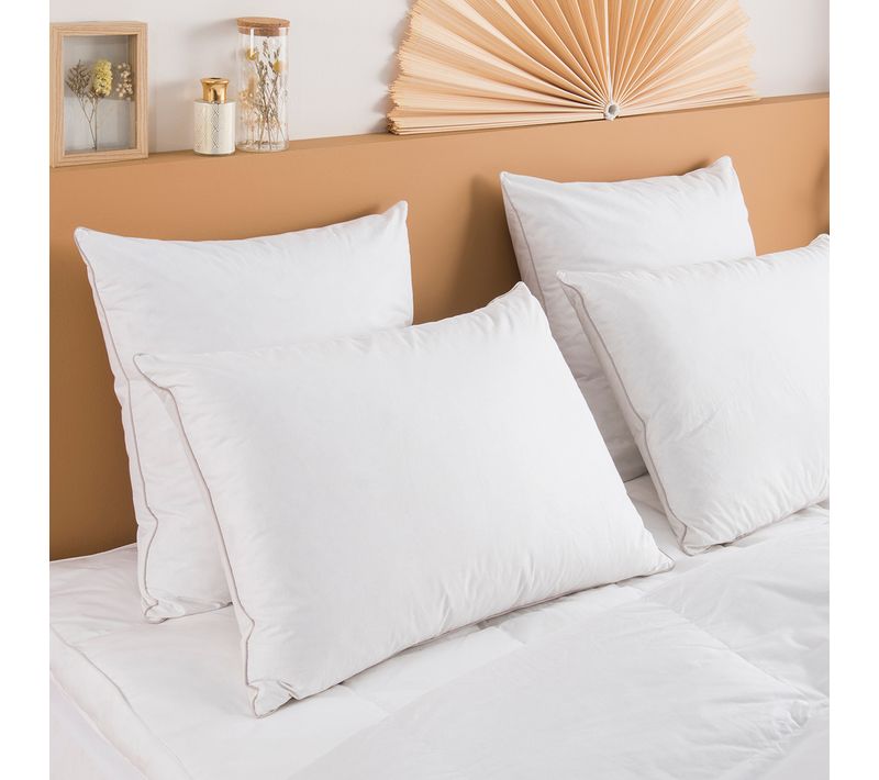 Oreiller Premium Naturel Anti-acariens Ferme - 30% Duvet 50 X 70 Cm Blanc