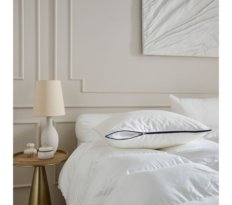 Oreiller Hauteur Réglable - Sensation Duvet - Medium 60 X 60 Cm Blanc