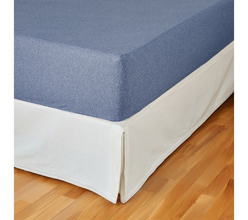 Protège Matelas 2 En 1 Imperméable Bleu 90 X 190 Cm Bleu Clair
