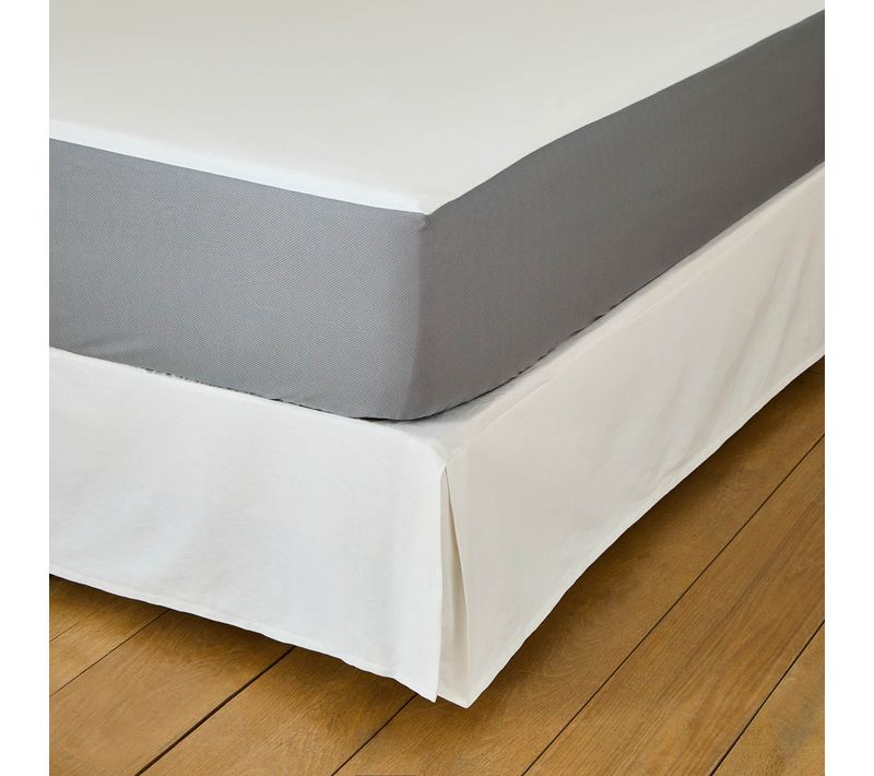Protège Matelas Tencel Mesh 90 X 190 Cm Blanc, Gris Clair