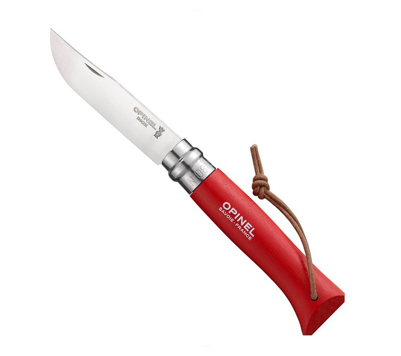 Opinel Couteau Rouge - Baroudeur N°8 Colorama
