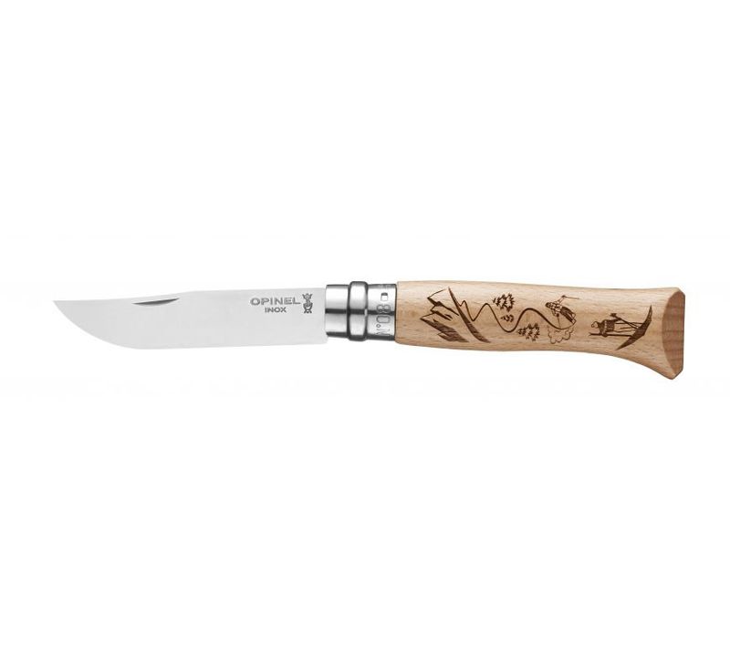 Couteau N°08 Gravure Ski - Opinel
