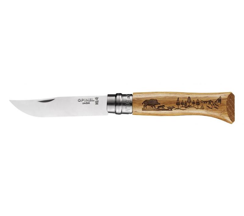 Couteau N°08 Animalia Sanglier Chêne - Opinel