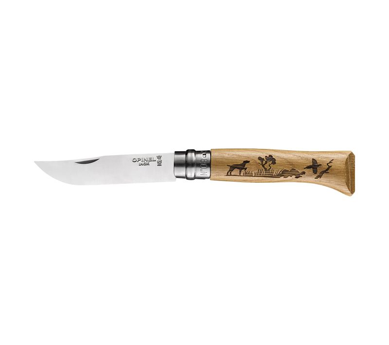 Couteau Gravé Animalia Lame 8.5 Cm Chien En Acier Inoxydable (inox)