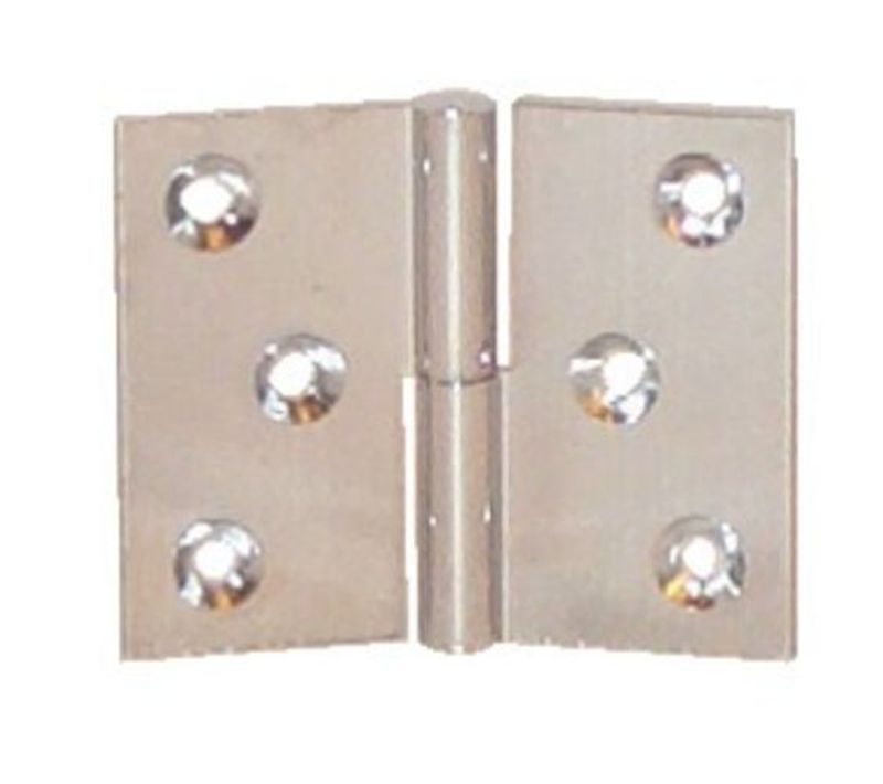 Paumelle Laiton Chromé 40x50 Gauche Nœud 6 Axe Acier - Qcdr - Po4250s03