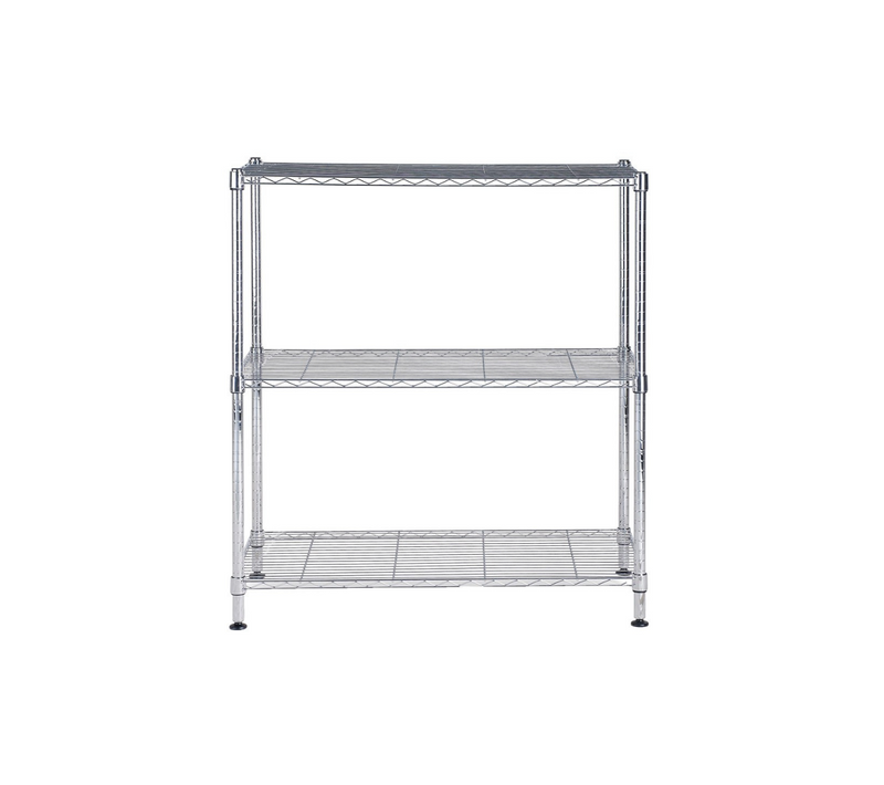 Étagère 3 Tablettes Métal Chromé 90 Cm