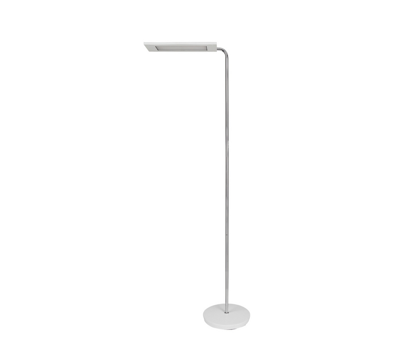 Lampadaire LED Tete Reversible Blanc