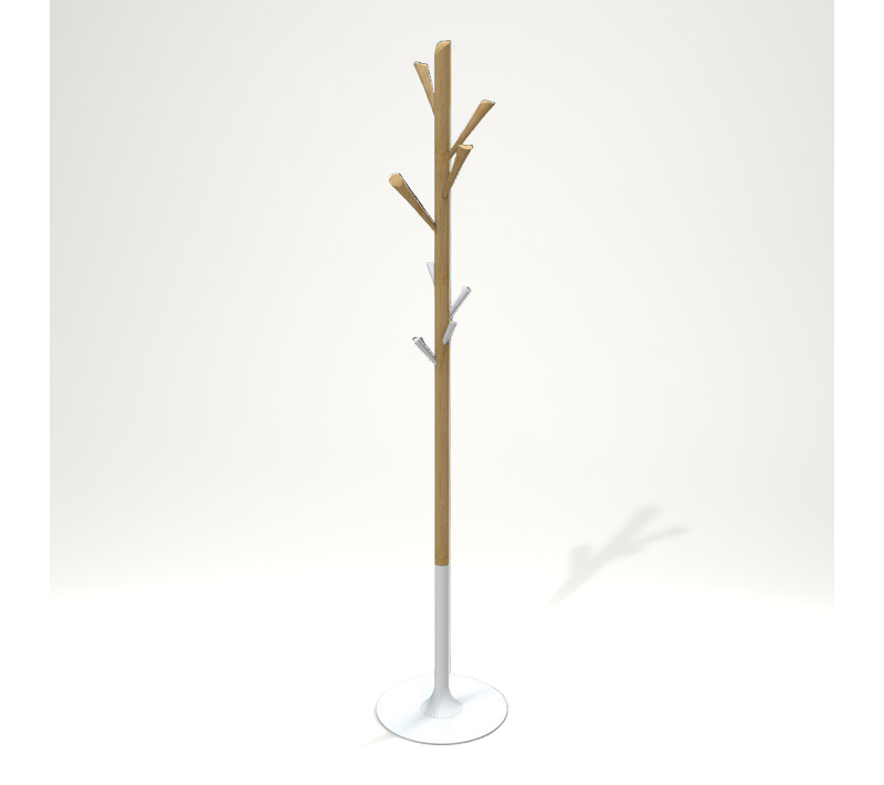 Porte Manteau Tree Blanc Et Bois