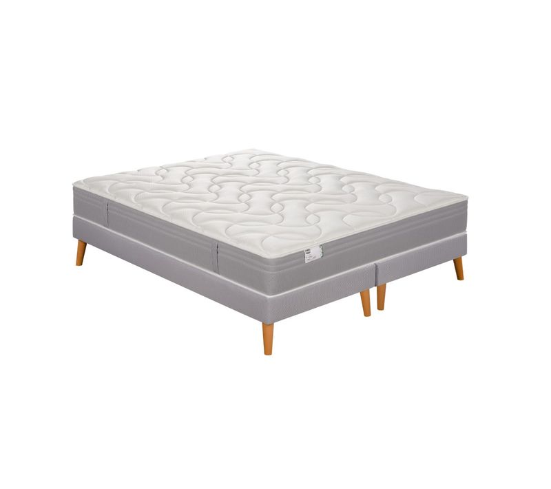 Ensemble L'INDISPENSABLE 160x200 cm Matelas Ressort Ensachés H26cm, Ferme, 2 Sommiers