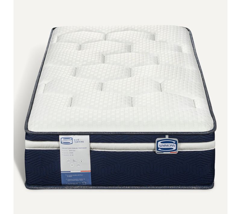Matelas hybride 90x200 cm SIMMONS NUIT FRAICHE ép.27 cm