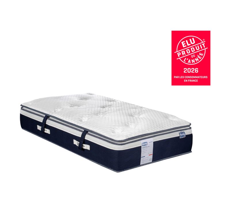 Matelas hybride 90x200 cm avec mémoire de forme SOLSTICE ép.32 cm