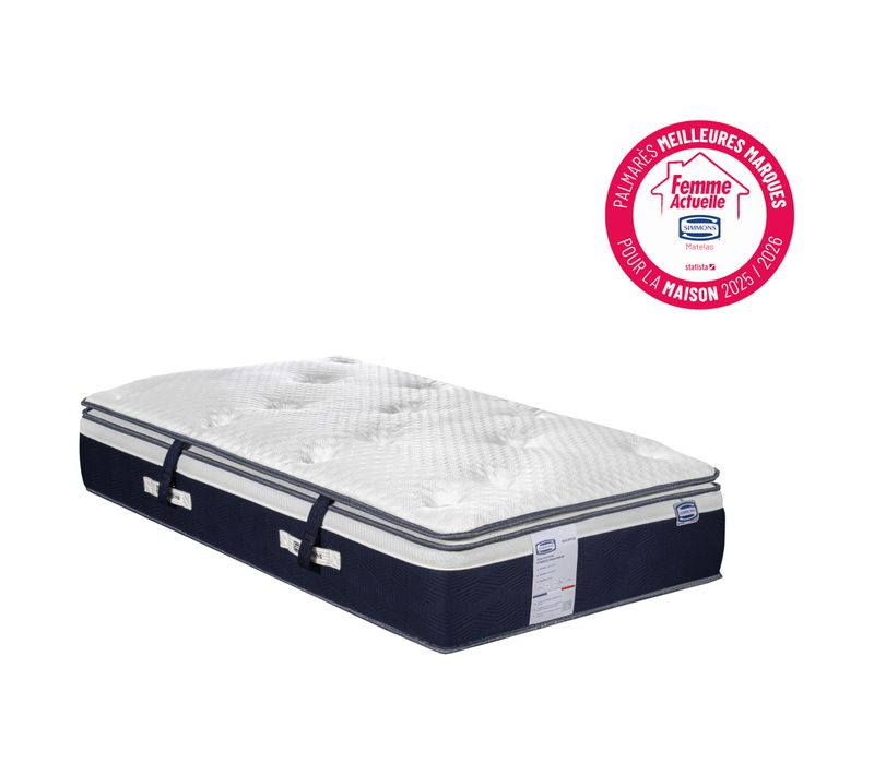 Matelas hybride 120x190 cm SOLSTICE à mémoire de forme ép.32 cm surmatelas intégré