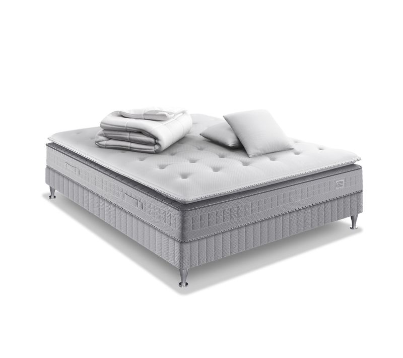 Ens Extension 160x200 Matelas H29 Ressort Ensachés, Ferme, Sommier,couette,2 Oreillers