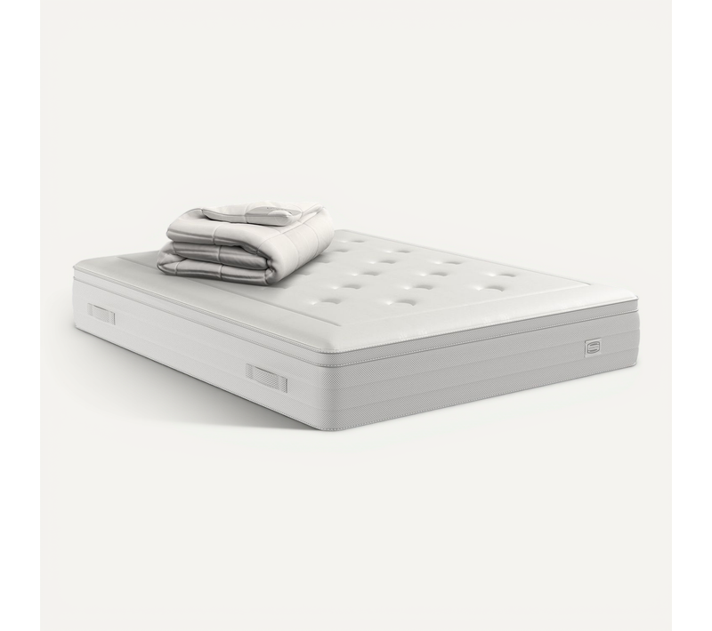 Matelas Ressort ensachés 140x200cm REFLEXION Ferme, H33 + couette 240x220