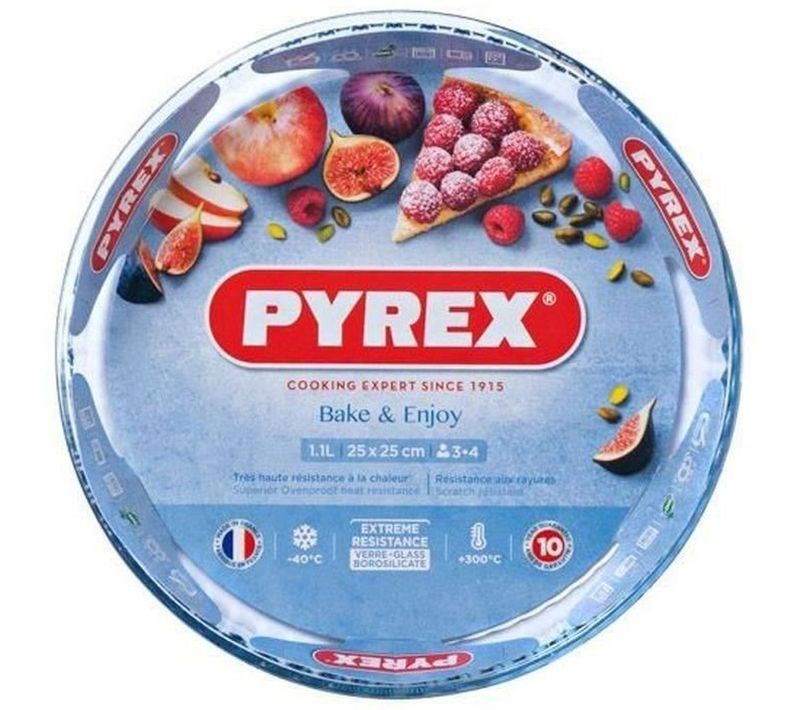 Moule à Tarte En Verre Borosilicate 27 Cm — Transparent, Résistant -40°/+350°