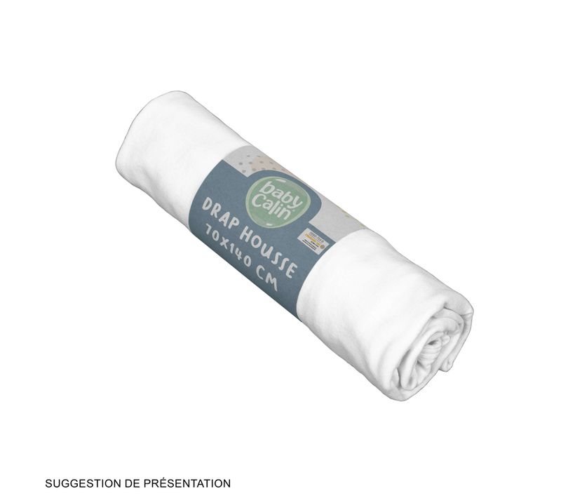 Drap Housse Uni 70x140 cm - Blanc