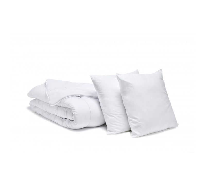 Pack Couette Chaude 220x240cm + 2 Oreillers 60x60cm Anti-acariens