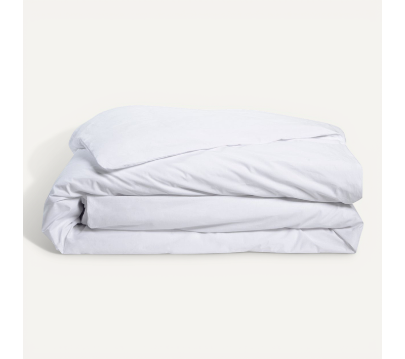 Housse De Couette Blanc 220x240cm Parure Percale