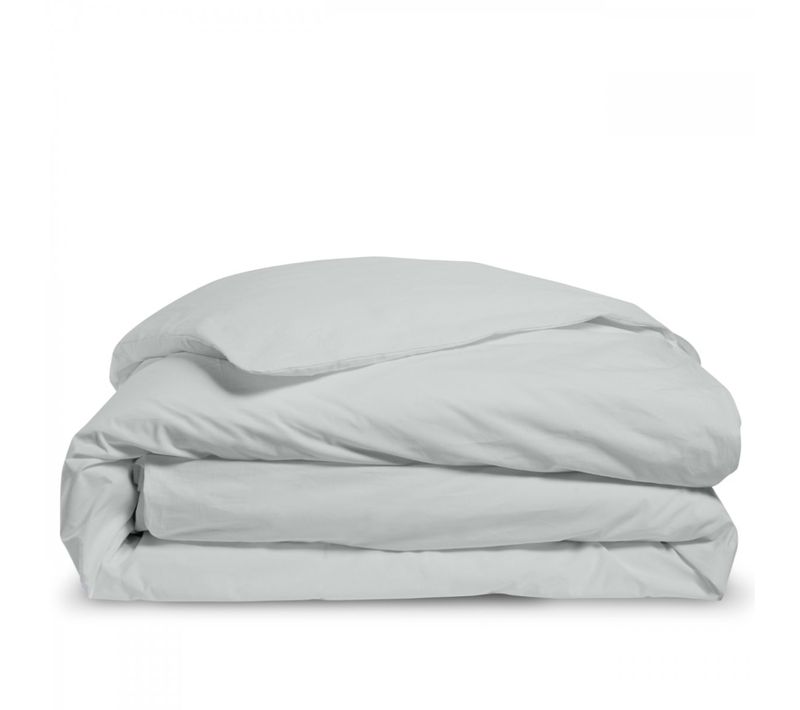 Housse De Couette 240x260cm Parure Gris Clair Coton