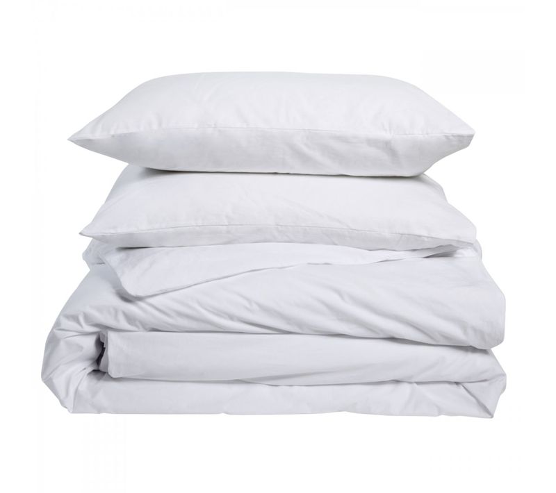 Parure 240x260cm 2 Personnes Percale - Blanc
